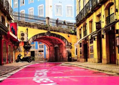 خیابان صورتی لیسبون، منطقه ای معروف در پرتغال